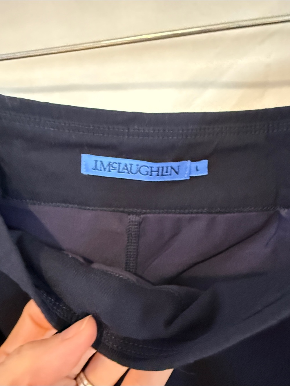 J. McLaughlin Navy Scallop-Hem Skort - Picture 9 of 11